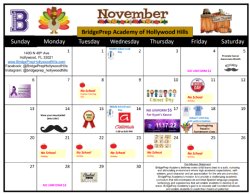 NOVEMBER'S CALENDAR